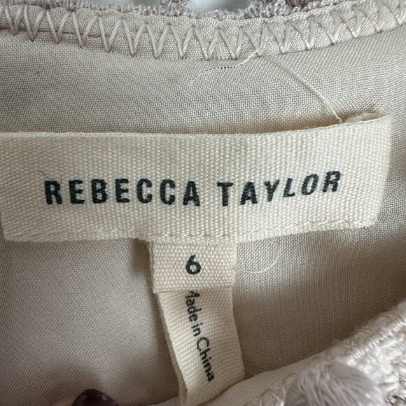 REBECCA TAYLOR Stretch Boucle Dress, Women's Size 6 Ivory Cream - Picture 8 of 16